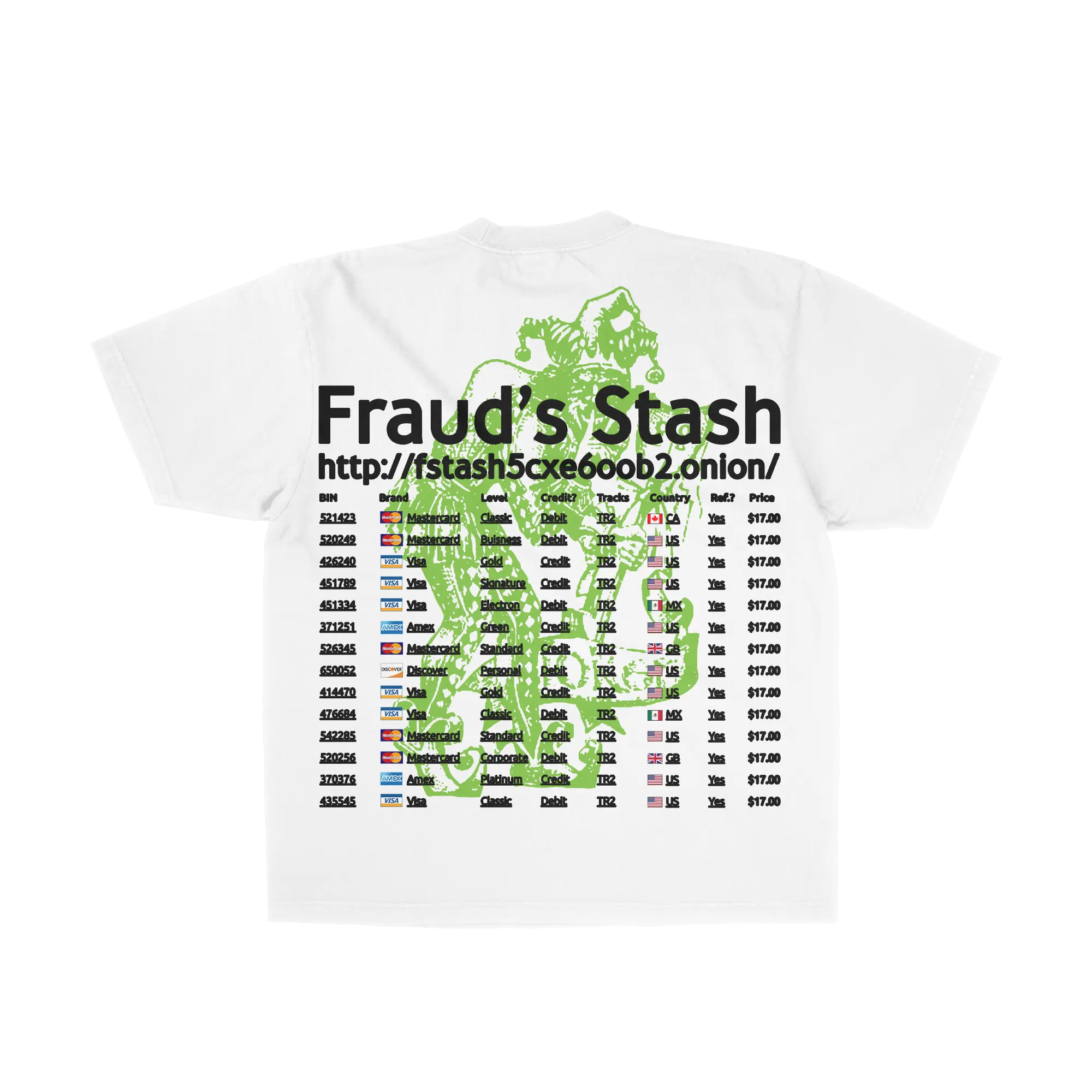 fraud stash tee image 2